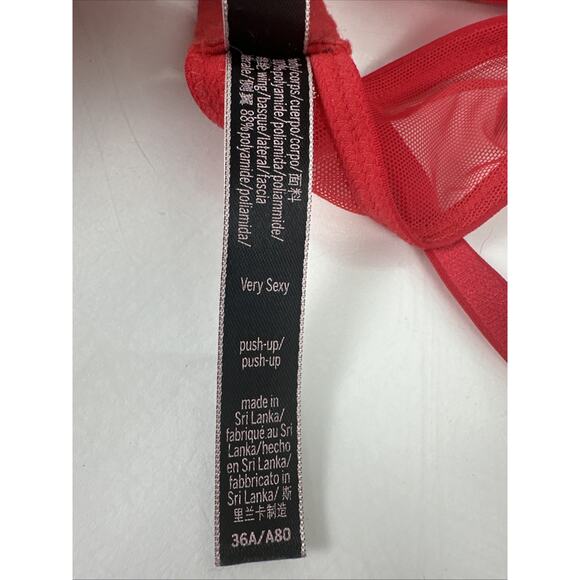Victoria’s Secret Very Sexy Strappy Push Up Bra Red 36A - Picture 11 of 16
